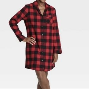 Wondershop Target Womans Flannel Buffalo Check Sleep Dress Nightgown in Size XXL